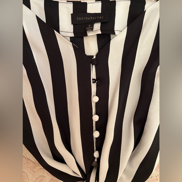 Dance&Marvel Black and White Striped Top and Bottom Matching Set - Picture 8 of 11